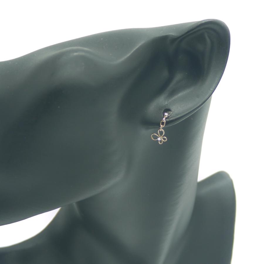 K18/メタル 蝶デザインピアス バタフライ 18金 スタッドピアス Y03392