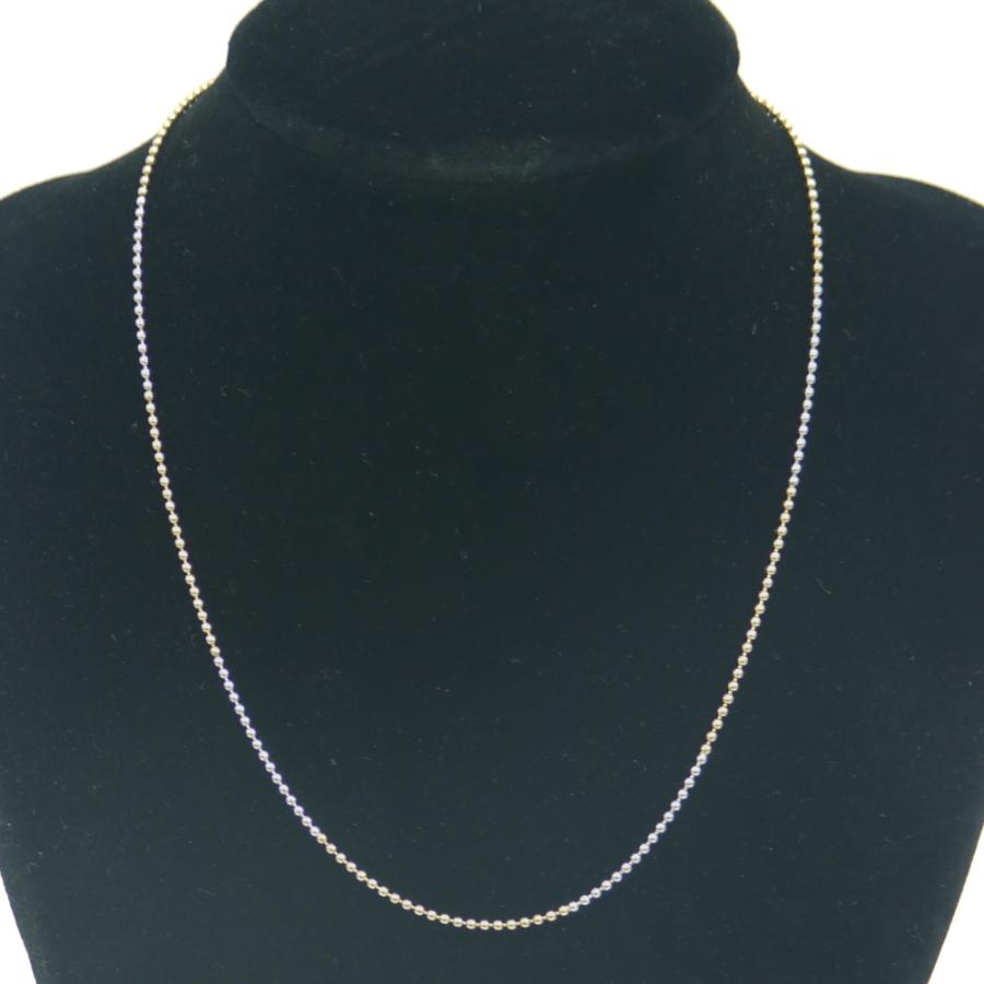 K18/Pt850 ボールチェーン コンビネックレス 18金 プラチナ  