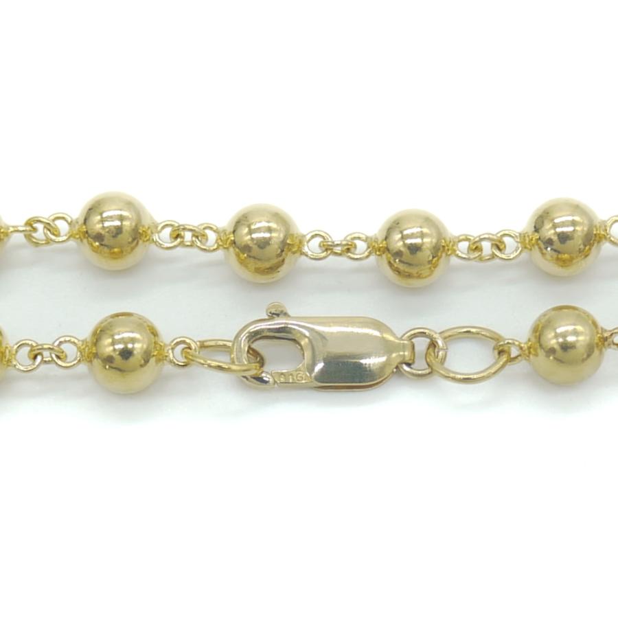 K22 ボールデザインブレスレット 22金 チェーンブレスレット Y03995  