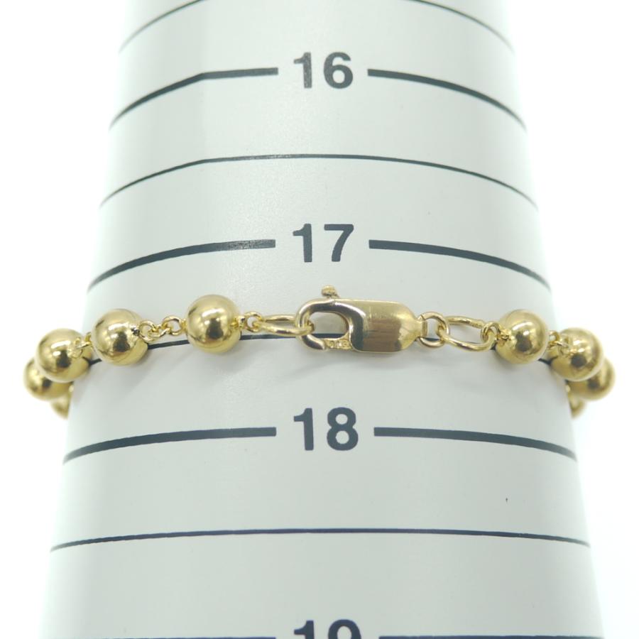 K22 ボールデザインブレスレット 22金 チェーンブレスレット Y03995  