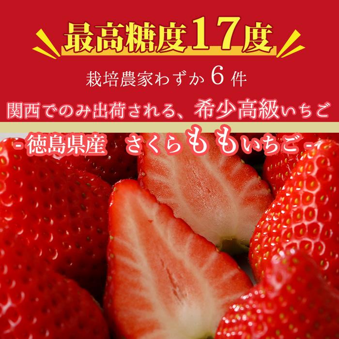 2027年1月分予約 徳島産 さくらももいちご 4パック 約880g入 ギフト
