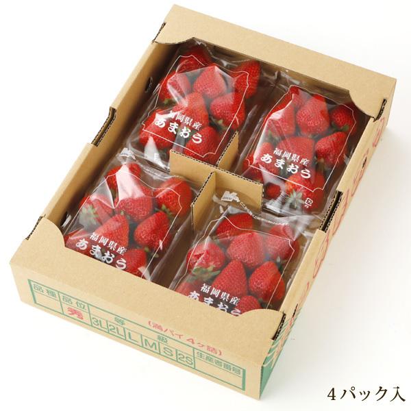 低農薬 福岡 あまおう 苺 いちご 4パック 1kg 40〜64粒入 産地 低農薬 福岡 あまおう 苺 いちご 4パック 1kg 40〜64粒入 産地