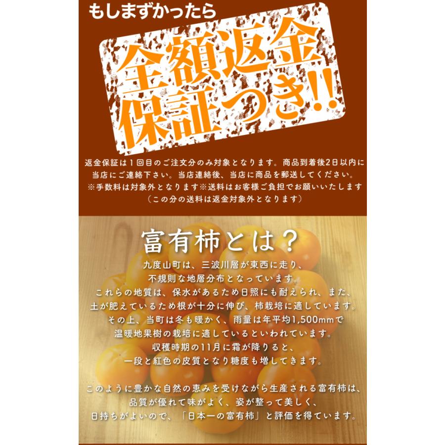 2026年11月分予約 全額返金保証 低農薬 和歌山 九度山産 富有柿 訳あり 約7.5kg 24~32玉 産地直送 * ふるさと納税 ではありません_2