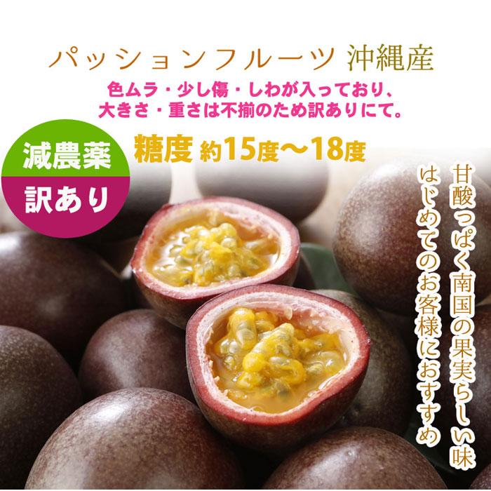 最高糖度18度】減農薬 訳あり パッションフルーツ 1kg〜2.8kg 沖縄産