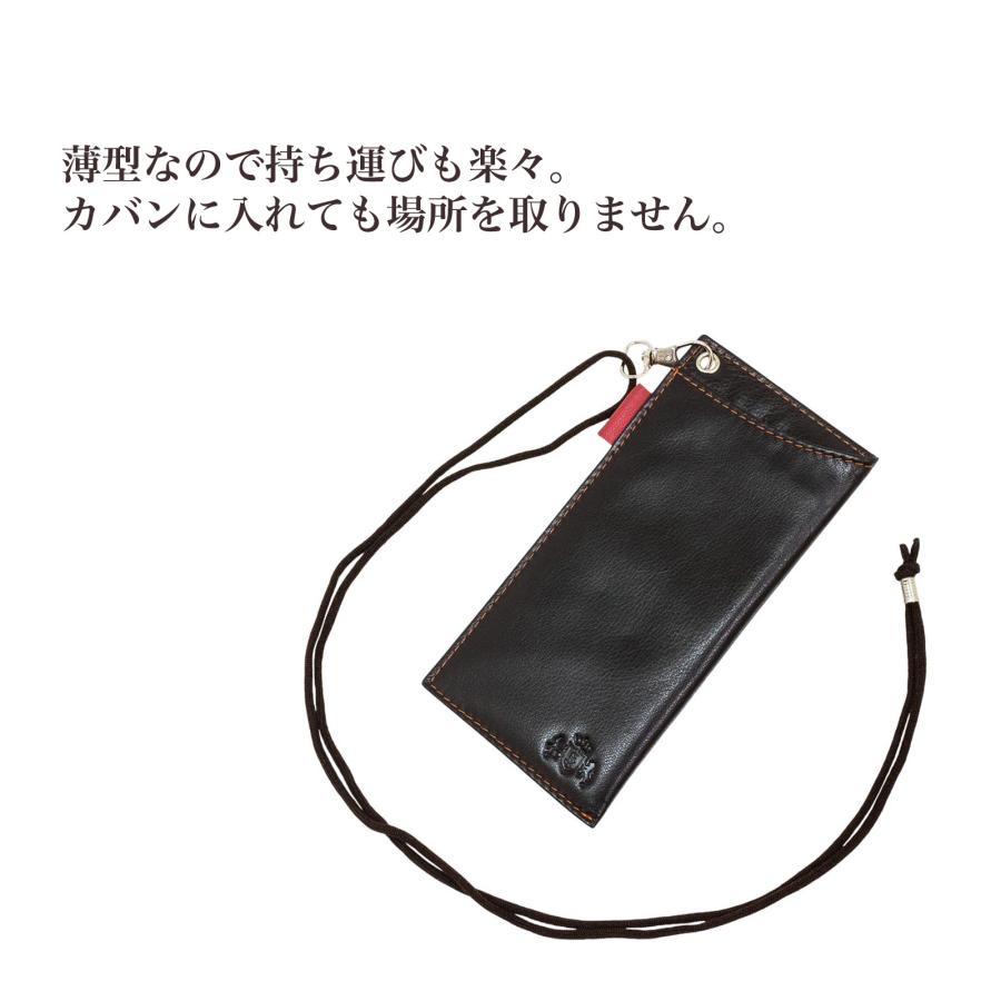 メガネケース ストラップ 本革 革 眼鏡入れ おしゃれ ハード 送料無料