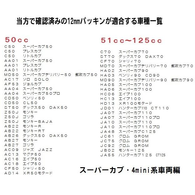 C50 AA01 リトルカブ ホンダ純正 オイル交換ステッカー6枚＆M12オイルオイルドレンパッキン6枚セット｜819-buhinya3｜05