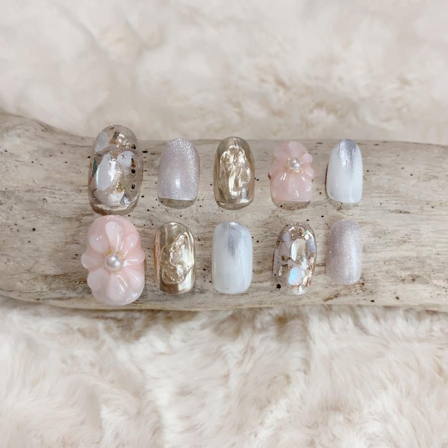 結婚式前撮り ネイルチップ : 手作りジェルネイルチップ販売の834NAIL