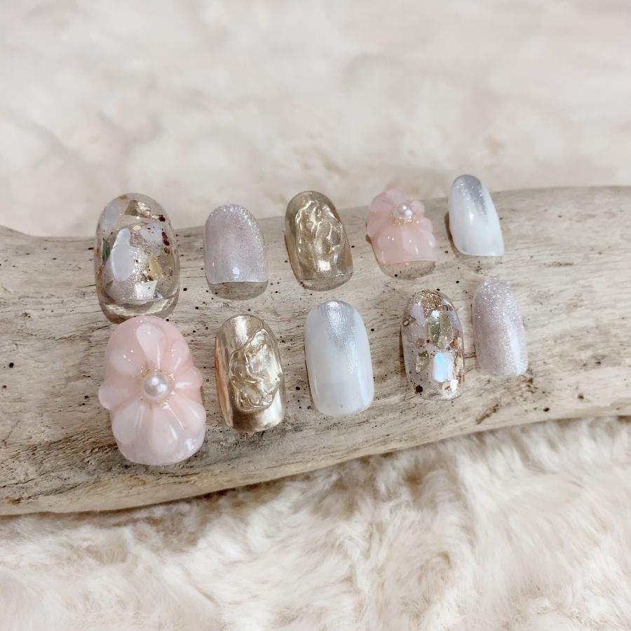 結婚式前撮り ネイルチップ : 手作りジェルネイルチップ販売の834NAIL