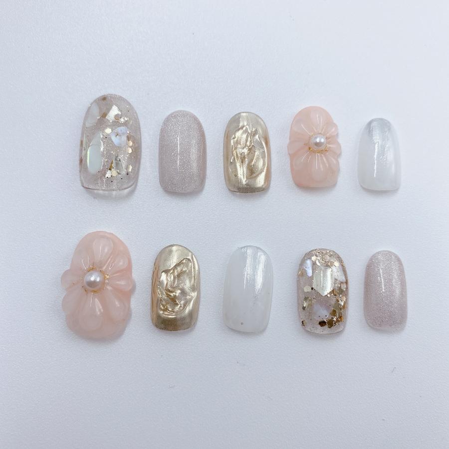 結婚式前撮り ネイルチップ : 手作りジェルネイルチップ販売の834NAIL