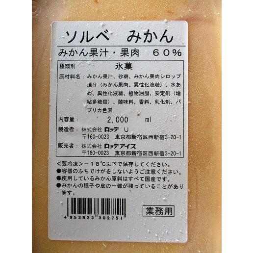 ロッテ　ソルベ　柑橘ミックス（シャーベット）2000ml×8個（個1430円税別）業務用　ヤヨイ |  | 01