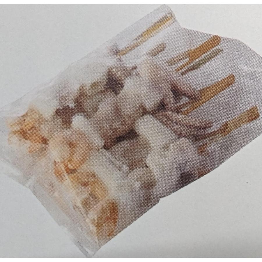 海鮮串（イカ・イイダコ・海老）300ｇ（30ｇ×10本）×20Ｐ（Ｐ1,050円税別）冷凍　業務用　ヤヨイ |  | 02