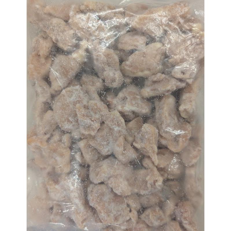 国内加工　鶏もも肉　皮なし切身　20-25ｇ　1000g×16P（P600円税別） 加熱済み ブラジル産　冷凍　業務用　ヤヨイ | 