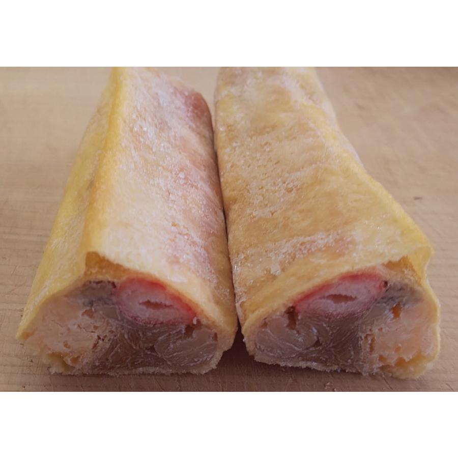 太巻芯 ( 寿司用の芯 )　950ｇ（95ｇ×10本）×10箱（箱1430円税別）冷凍　業務用　玉子焼きと味付け干ぴょうが多い、並巻き寿司用の芯です。業務用　ヤヨイ | 