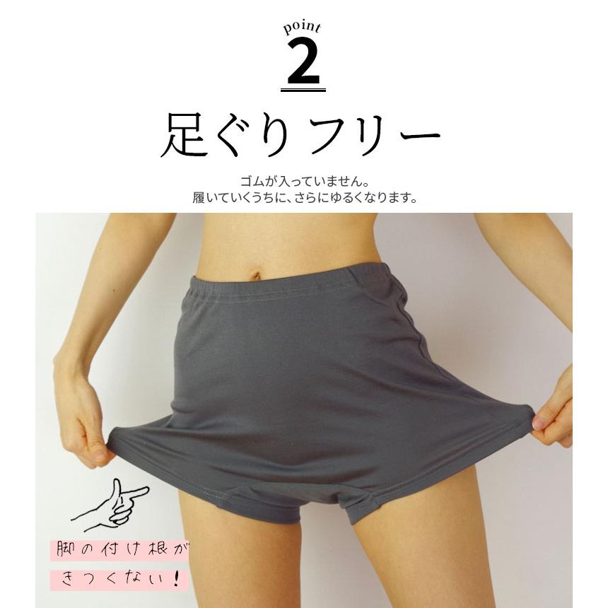 ボクサーショーツ ゆったり レディース ショーツ ボックスショーツ 1分丈 綿70% シルク30% 脚ぐりゆったり ずり上がらない 深め 20代 30代 40代 50代 60代 841 | 841 | 09