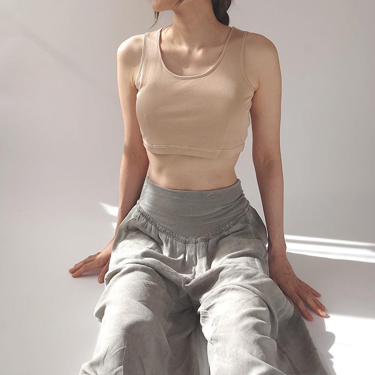 アンダーフリーブラ 綿70% シルク30% 夏 涼しい 締め付けない 肌にやさしい ノンワイヤー カップ別売 S/M/L 841 | 841 | 15