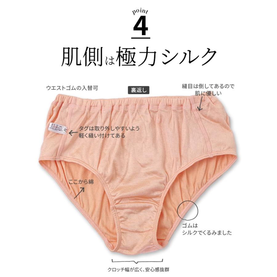 ふわわショーツ(内絹外綿かさね) 冷えとりショーツ レディース 秋 冬 ショーツ 締め付けない 厚手 あったか シルク 防寒 深め  841 | 841 | 07