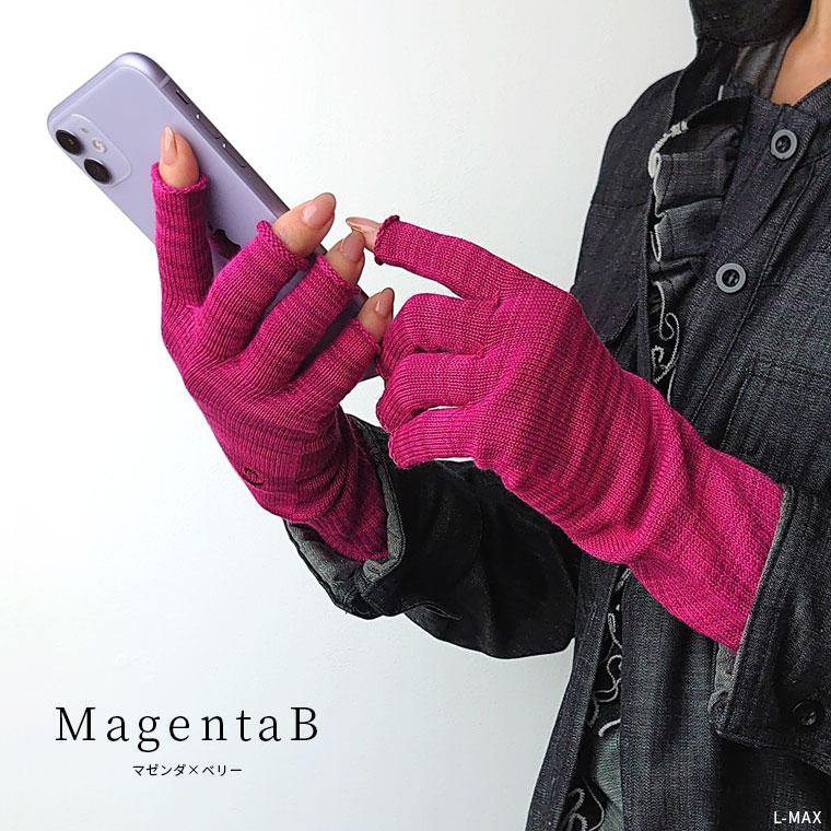 ハンドウォーマーMAX 指長 手袋 スマホ手袋 指なし レディース メンズ インナー スマホ対応 アウトドア 通勤 綿 防寒 保湿 暖かい 日本製 冬 黒 薄手 841 | 841 | 31