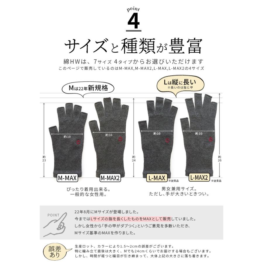 ハンドウォーマーMAX 指長 手袋 スマホ手袋 指なし レディース メンズ インナー スマホ対応 アウトドア 通勤 綿 防寒 保湿 暖かい 日本製 冬 黒 薄手 841 | 841 | 24