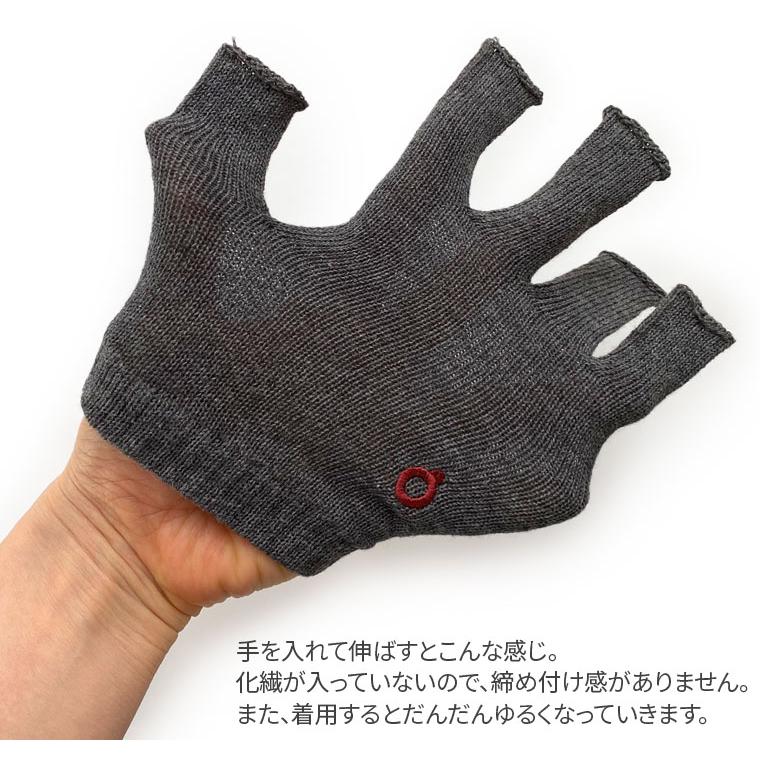内絹外綿ハンドウォーマーMAX 指長 手袋 スマホ手袋 レディース メンズ 作業用 手荒れ UVカット シルク 綿 天然繊維100% 夏用 冷えとり 日本製 薄手 841 | 841 | 11