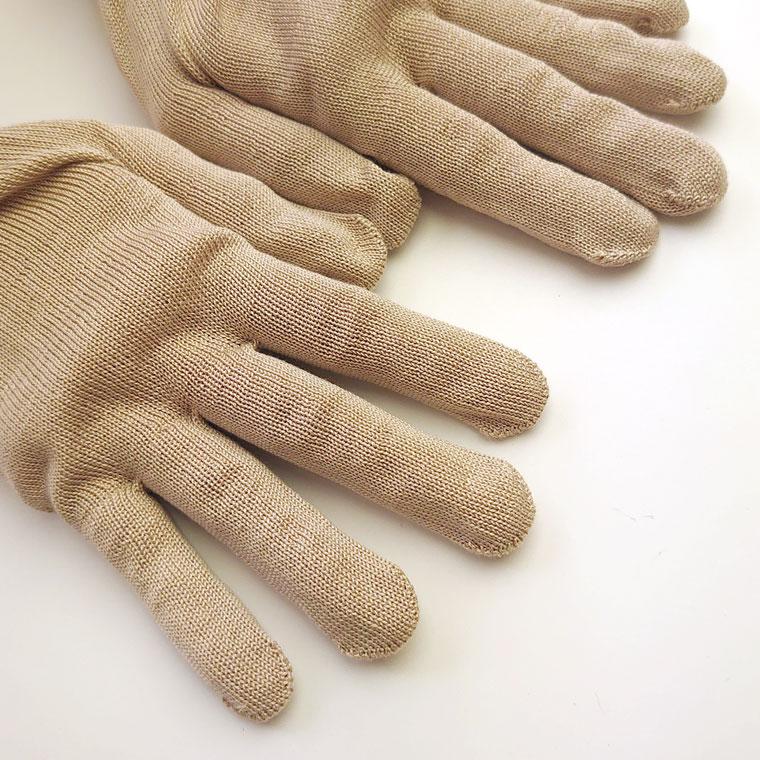 手袋 上質 シルク100% 絹手袋 レディース メンズ UVカット 日焼け止め 紫外線防止 手荒れ おやすみ手袋 保湿 就寝時 インナー 日本製 春 夏 秋 冬 薄手 841 | 841 | 06