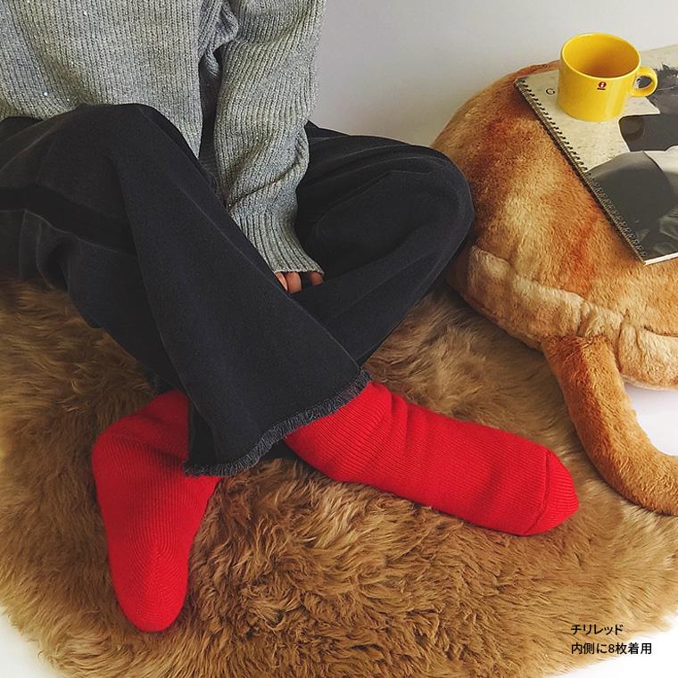 冷えとり靴下 分厚いウールのカバーソックス 冷えとり レディース メンズ 大きいサイズ 秋 冬 暖かい あったか 冷え対策 防寒 毛糸の靴下 厚手 日本製 841 | 841 | 15