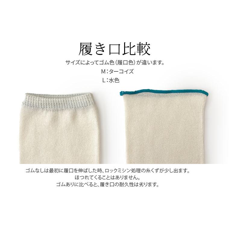 冷えとり靴下 内絹外ウール 5本指ソックス 冷え取り 靴下 レディース メンズ シルク ウール 天然繊維100% かかとなし ゴム選択可 日本製 841 | 841 | 08