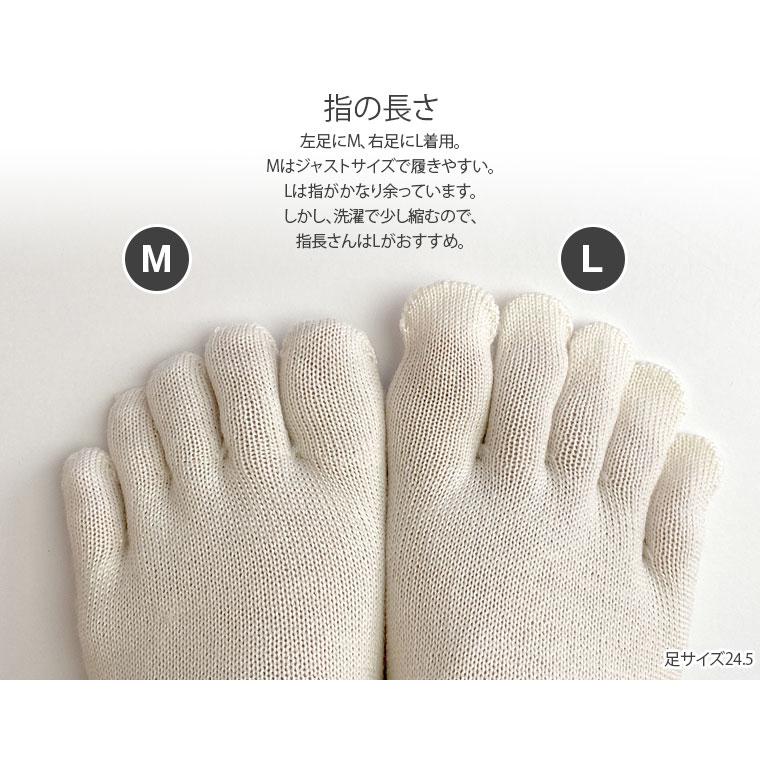 冷えとり靴下 2足セット 内絹外ウール 5本指ソックス 冷え取り靴下 靴下 レディース メンズ シルク ウール 天然繊維100% かかとなし ゴム選択可 日本製 841 | 841 | 11