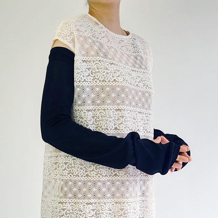 シルク UVカット アームカバー uv シルク100% レディース 紫外線 超ロング 冷感 涼しい おしゃれ ゆったり 敏感肌 薄手 運転 日本製 UV手袋 フリー | 841 | 15