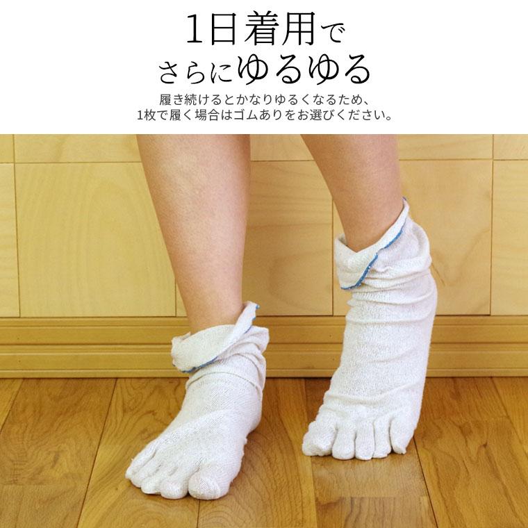 冷えとり靴下 2足セット 絹紬 5本指ソックス×2 シルク 冷え取り靴下 絹5本指靴下 レディース メンズ 絹100% 蒸れない ゴム選択可 かかとなし 日本製 841 | 841 | 08