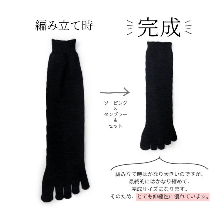 冷えとり靴下 内絹外ウール WG 5本指ソックス 冷え取り 靴下 レディース メンズ シルク ウール 厚手 天然繊維100% あったか 暖かい 蒸れない 冬 日本製 L 841 | 841 | 07