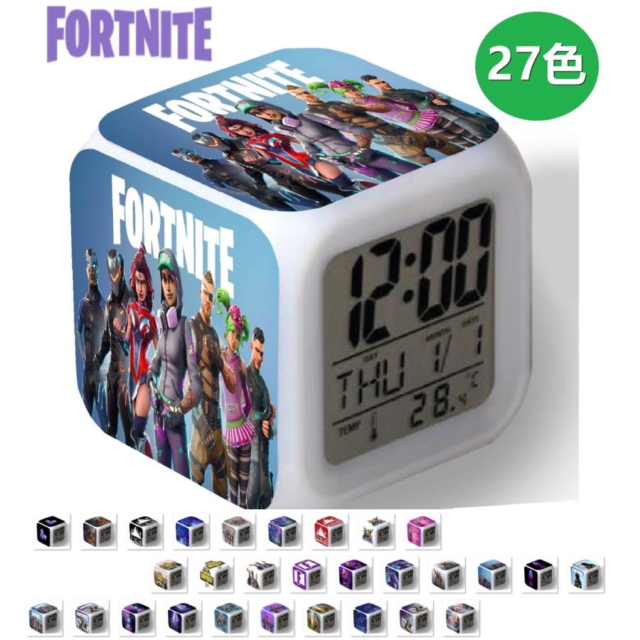 フォートナイト Fortnite 27色 目覚ましライト 大音量 デジタル クロック アラーム 多色ムード グッズ 05handt1021 合同会社h T 通販 Yahoo ショッピング