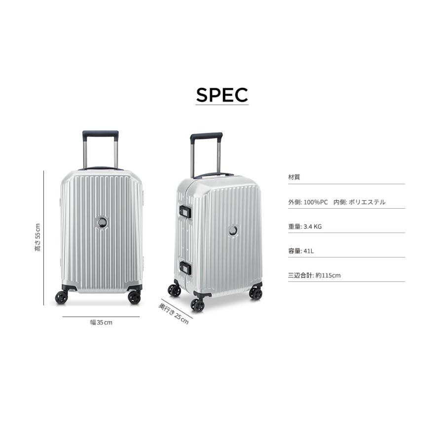新品未使用✨DELSEY デルセー　キャリーケース　小型　機内持ち込み可 36L DELSEY（デルセー） スーツケース 002174801 人気 ブランド 41L