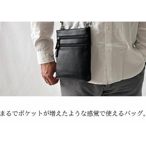 ショルダーバッグ 縦型 斜め掛け レザー 牛革 本革 メンズ サドル SADDLE  16478 おしゃれ 革 平野鞄 日本製 国産 豊岡製鞄 かばん ミニショルダー |  | 02