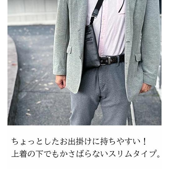 ショルダーバッグ 縦型 斜め掛け レザー 牛革 本革 メンズ サドル SADDLE  16478 おしゃれ 革 平野鞄 日本製 国産 豊岡製鞄 かばん ミニショルダー |  | 03