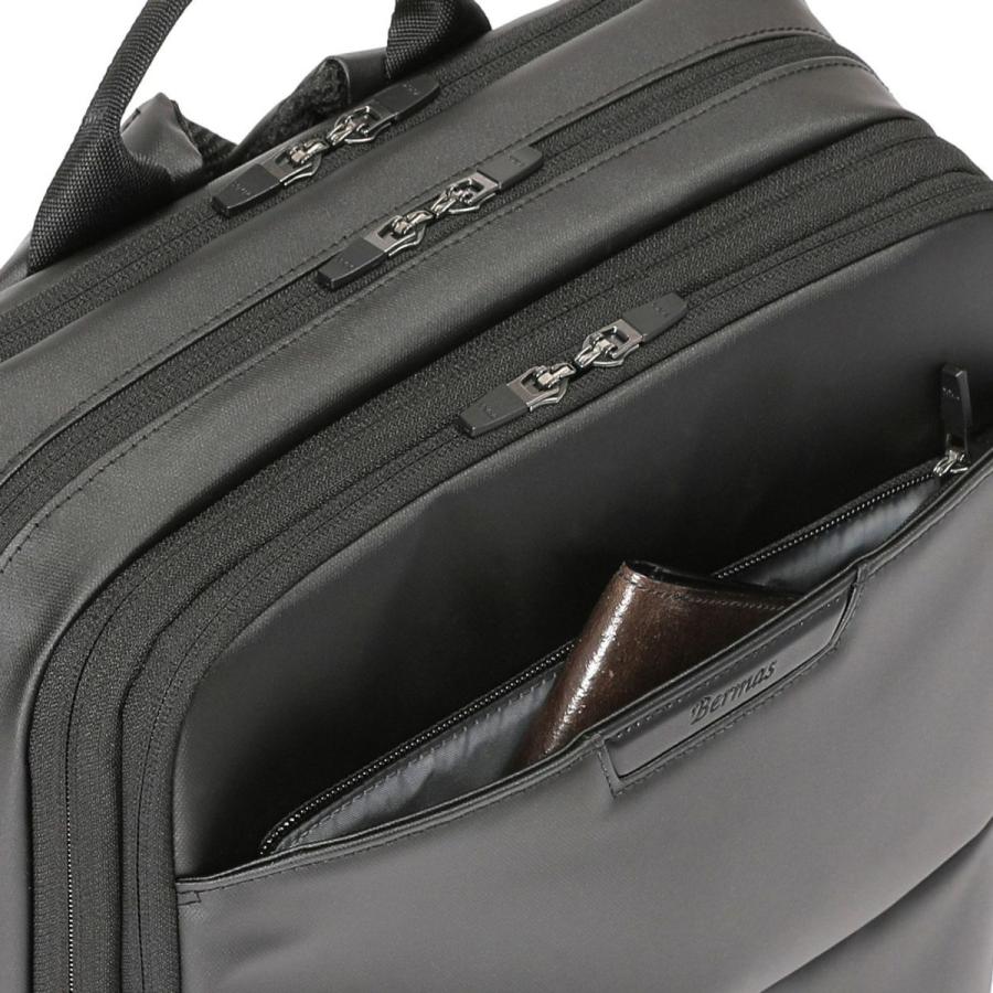 バーマス デュライト フレックス リュックサック ビジネスリュック BERMAS Dulite Flex 2層リュック メンズ ブランド 衣川産業 60644 42cm EX6cmの画像