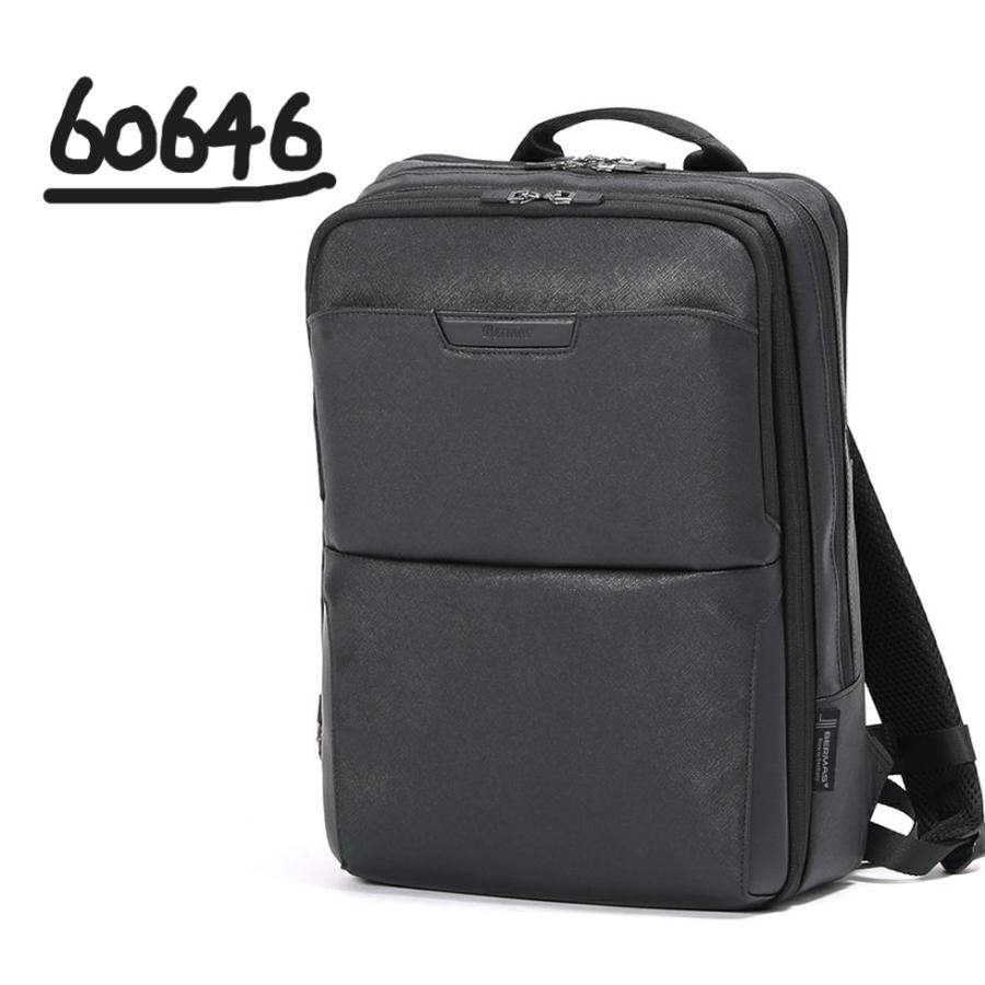 バーマス デュライト フレックス ビジネスバッグ リュックサック ビジネスリュック BERMAS メンズ ブランド 衣川産業 60646 サフィアーノブラック | 