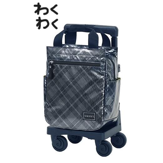 状態良好✨SWANY キャリーバッグ ウォーキングバッグ　総柄 旅行 SWANY（スワニー） キャリーバッグ ショッピング カート プーフォ