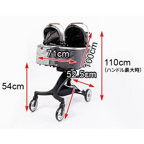ピッコロカーネ ドッピオ Doppio ダブルコット ピッコロカーネカート 犬 ペットカート 犬用 ドッグカート Piccolo Cane 小型犬 多頭飼い |  | 12