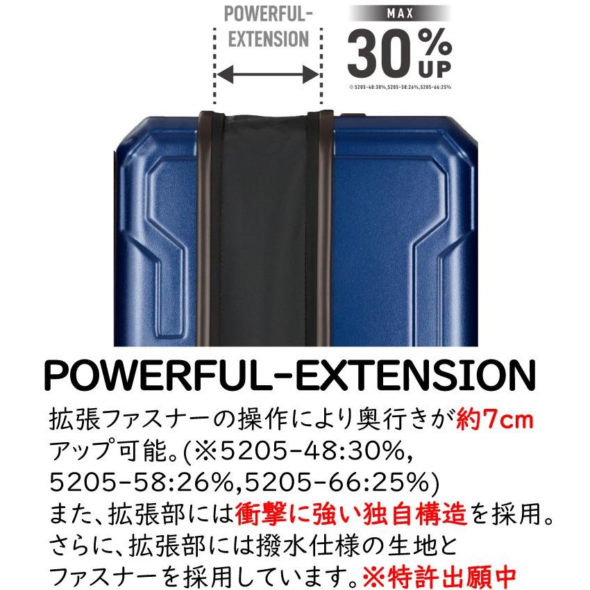 レジェンドウォーカー スーツケース 5205 ブルーホエール Legend Walker BLUE WHALE 5205-48 37L 48cm キャリーバッグ ティーアンドエス T&S｜8686-network｜05