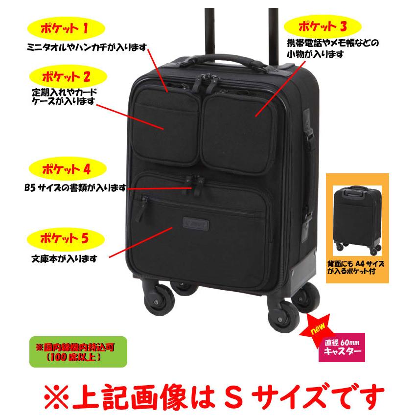 スワニー キャリーバッグ ポケットバッグ ウォーキング おすすめ バッグ キャリー SWANY T-415 44L XL カート の ポケットバッグ5 ウォーキング おすすめ バッグ SWANY