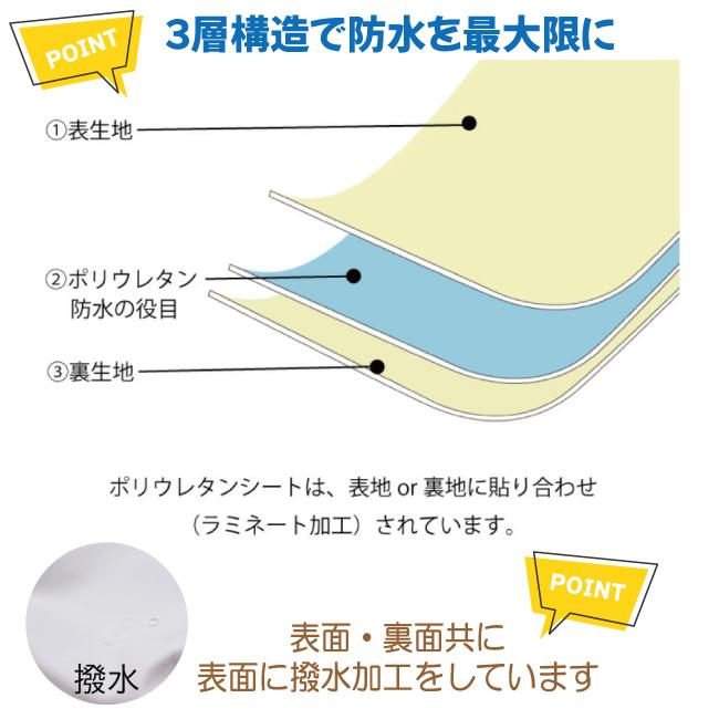 日本製 おむつカバー 3枚入 マジックテープ 内ベルト 国内 日本 綿