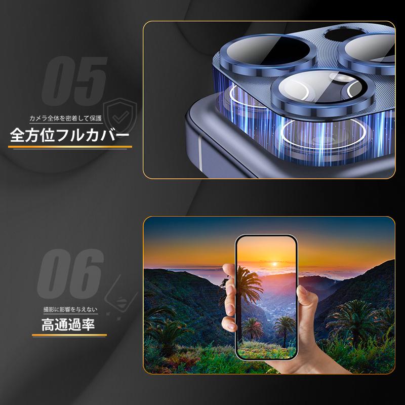 RYECHER iPhone12Pro レンズフィルム iPhone12 Pro カメラレンズカバー 