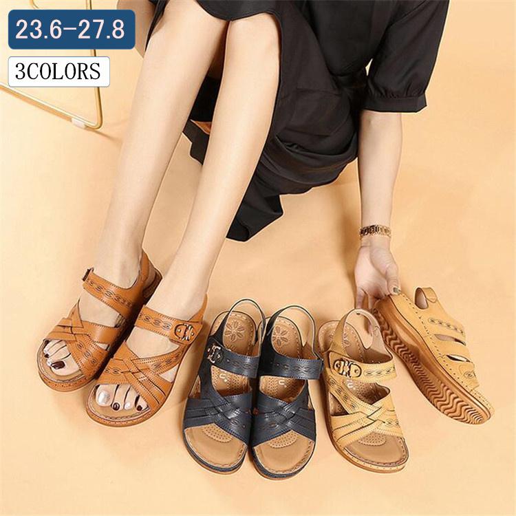 サンダル レディース 歩きやすい 旅行 厚底 厚底サンダル 立ち仕事靴 夏 靴 歩きやすい 疲れない 痛くない おしゃれ つっかけ ぺたんこ 1ltx10 日進ストア 通販 Yahoo ショッピング