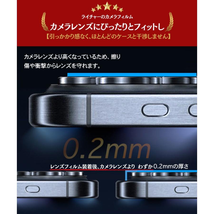 RYECHER アルミ合金製 iPhone15 ProMax カメラカバー iPhone 15 Pro