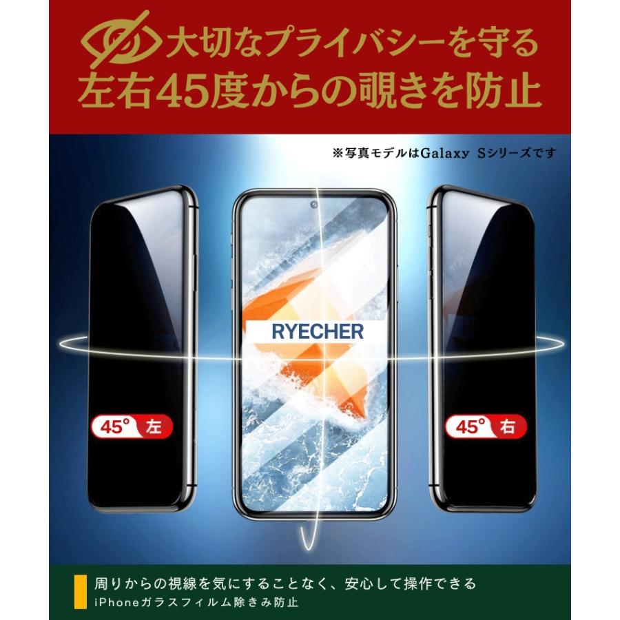RYECHER 覗き見防止 iPhoneSE 第2世代 フィルム 除き見防止フィルム