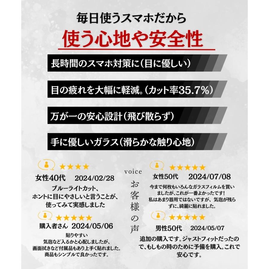 Galaxy A41 SC-41A ガラスフィルム ブルーライトカット Galaxy A41 フィルム SC-41A ギャラクシーA41 sc41a 保護フィルム SCV48 黒縁 液晶フィルム RYECHER | RYECHER | 03