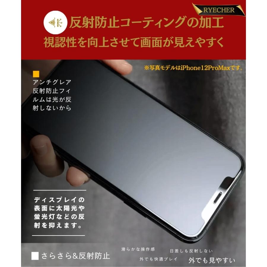 RYECHER iPhoneSE2 ガラスフィルム さらさら 保護フィルム マット