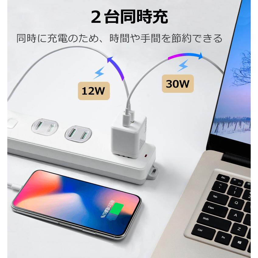 RYECHER 充電器ケーブルセット ACアダプター45W 60Wケーブル 2m Gan