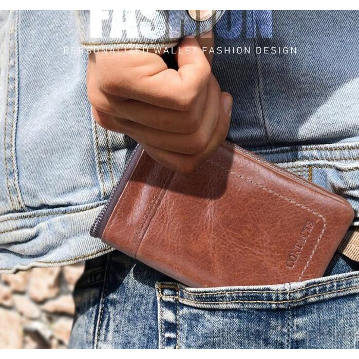 財布 メンズ財布 二つ折り サイフ さいふ 本革 牛革 小銭入れ ファスナーポケット カード入れ 軽量 ブラウン Msaihu01 日進ストア 通販 Yahoo ショッピング