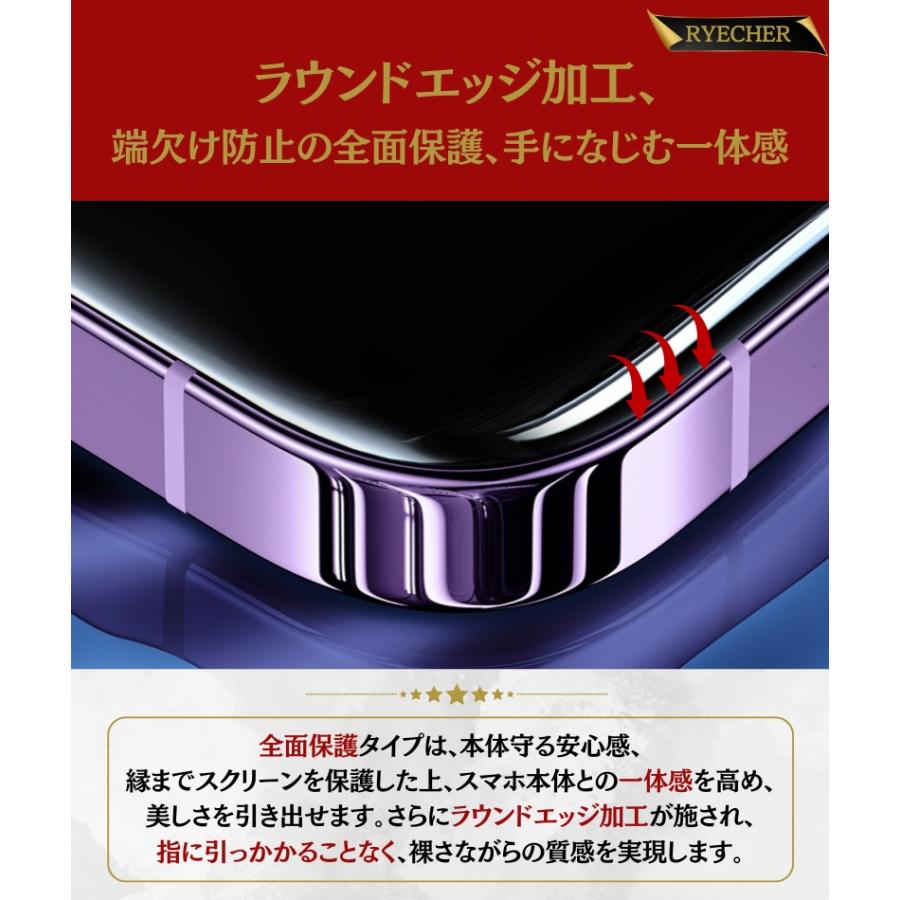 RYECHER 覗き見防止 OPPO Reno 3A ガラスフィルム 覗き見 全面保護